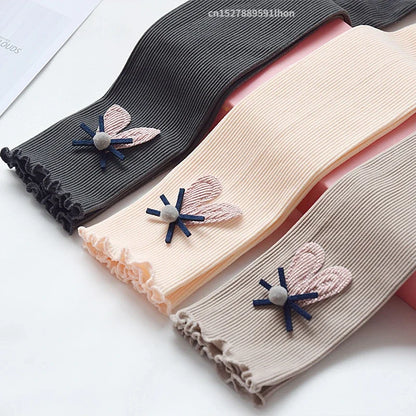 Girls Leggings Cotton Elastic Waist