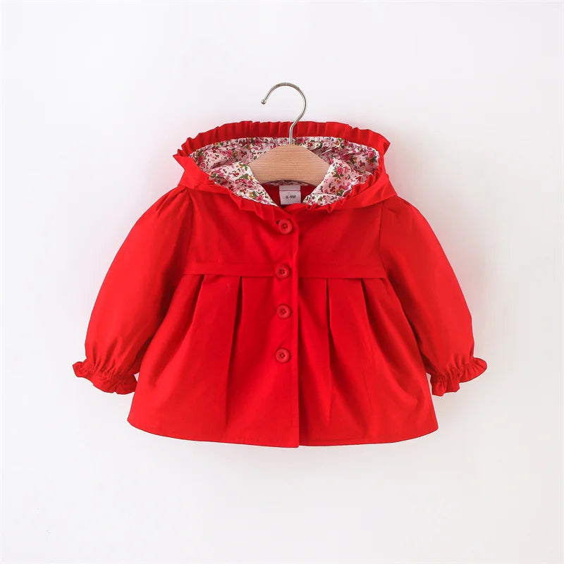 Stylish Solid Baby Girl Coat