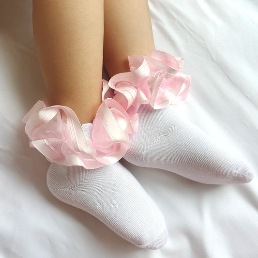 Kids Lace Ruffles Girls Short Socks