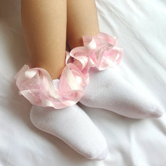 Kids Lace Ruffles Girls Short Socks
