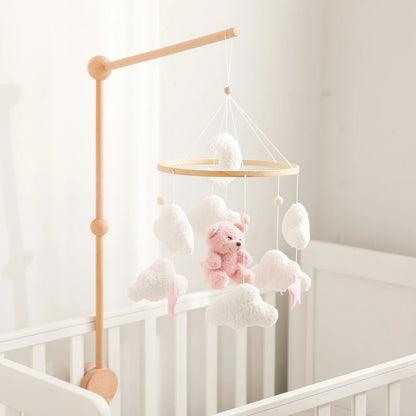 Baby Crib Mobile Wooden Rattle Toy