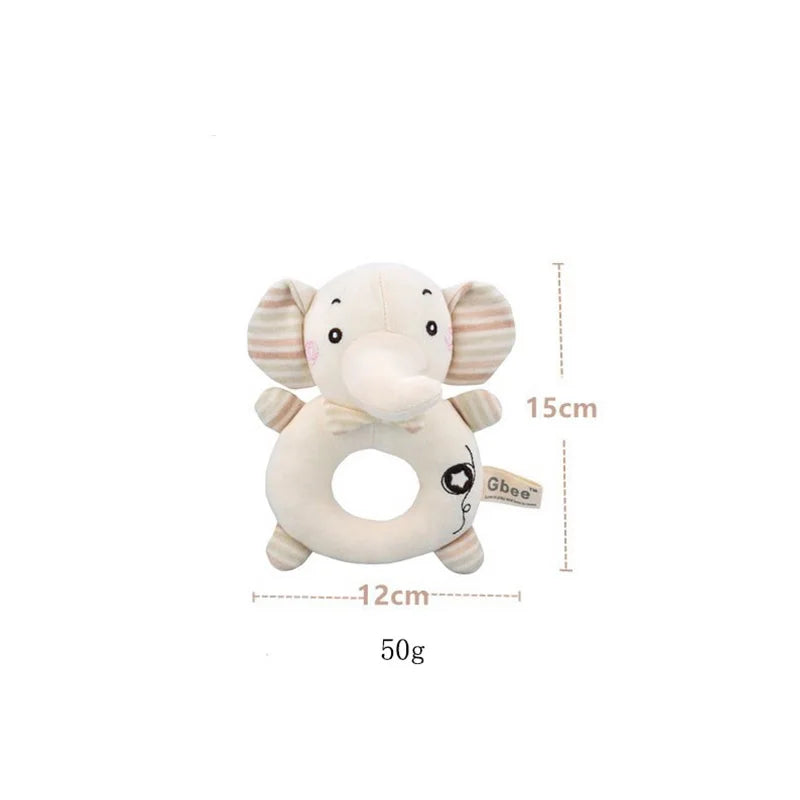 Cartoon Animal Baby Plush Rattle Baby Toy - PAMU8