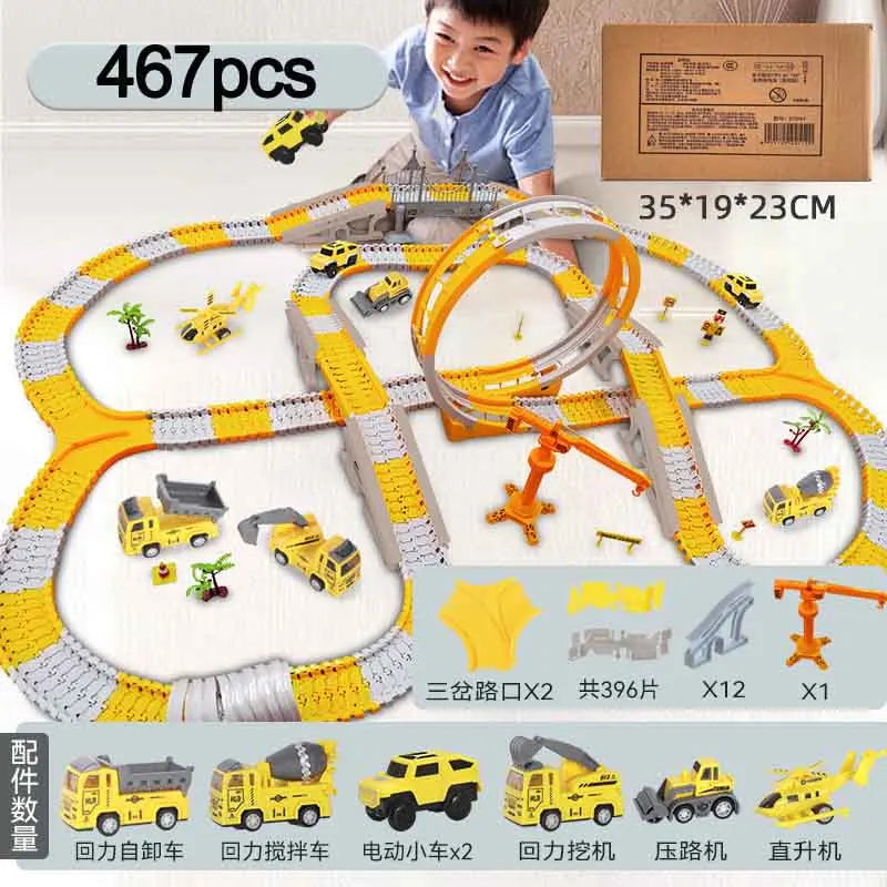 137-467pcs Baby Electric Track Toy