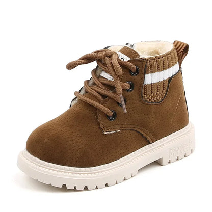 2 Style Plush Kids Winter Boots