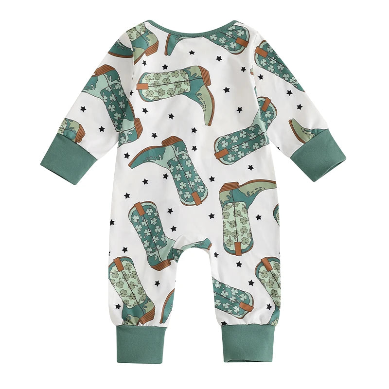 Boots Print Baby Outfit
