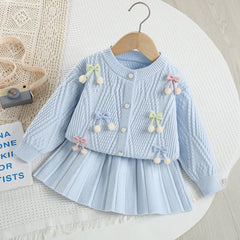 Cute Flower Bow Girls Outfit