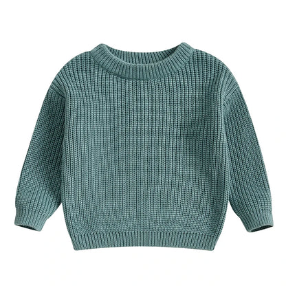 Basic Cotton Long Sleeve Sweater - PAMU8