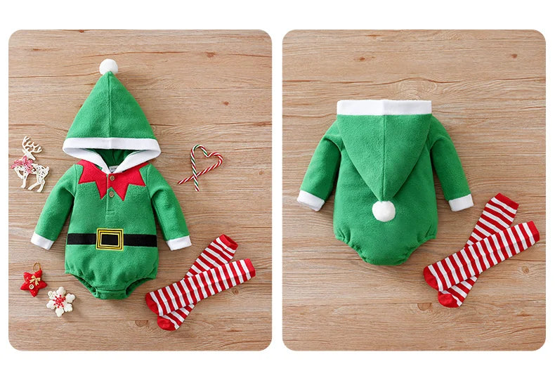 Christmas Soft Triangle Romper