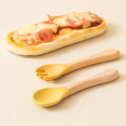 Wooden Handle Spoon Fork