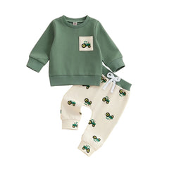 Kids Tractor Print Sweatshirt
