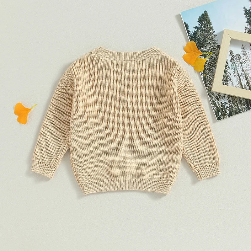 Girls Winter Flower Sweater - PAMU8