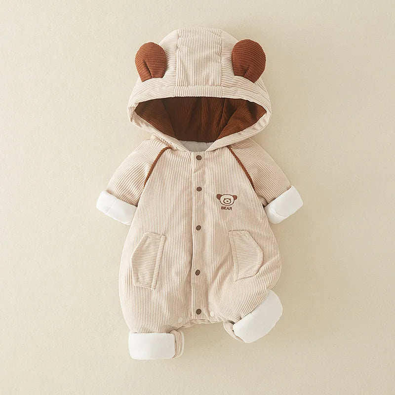 Cozy Winter Baby Romper Set