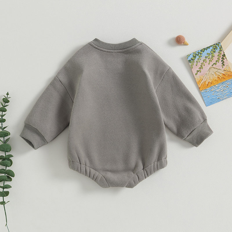 Baby Boys' Letter Embroidery Bodysuit, Fall Sweatshirt