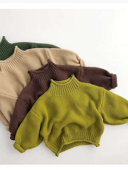 Korean Style Kids Sweater Vintage Boys Knitwear - PAMU8