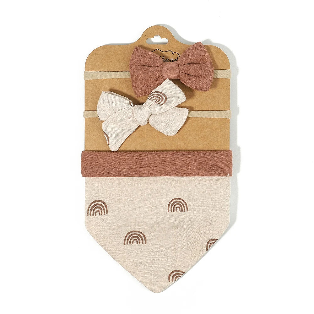 3Pcs BabyBibs with Bow
