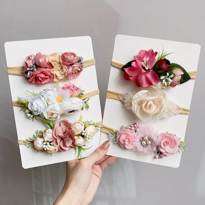Artificial Flower Baby Headband