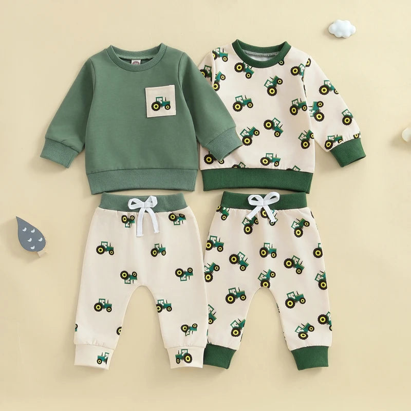 Kids Tractor Print Sweatshirt