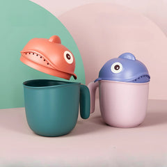 Baby Bath Shampoo Rinse Cup with Collapsible Dino Design