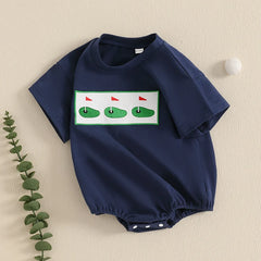 Golf Embroidery Crewneck Romper