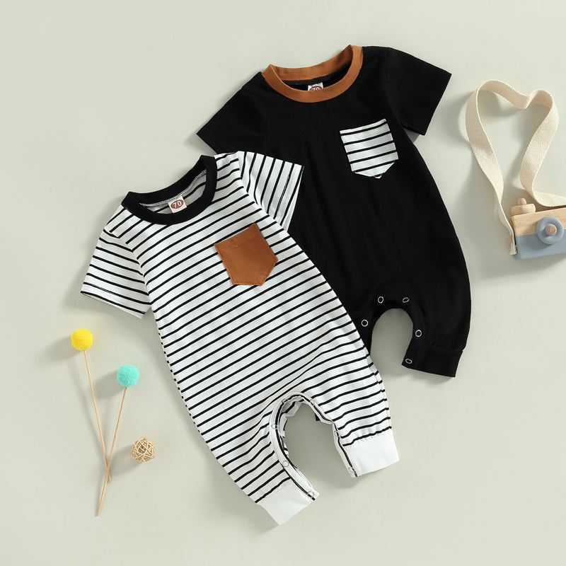 Newborn Jumpsuit 3M to 18M | Soft Cotton Short Sleeve
