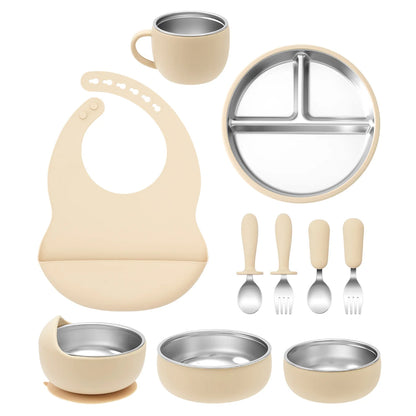 10PCS Stainless Feeding Set