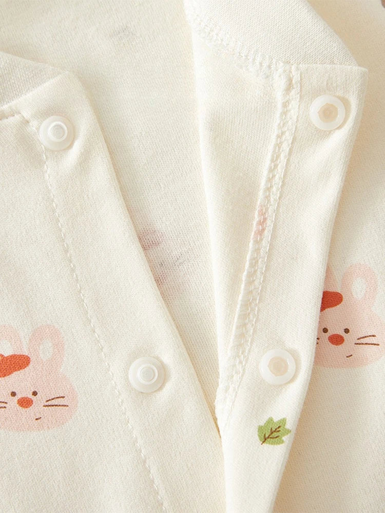 Soft Cartoon Infant Bodysuit Suit