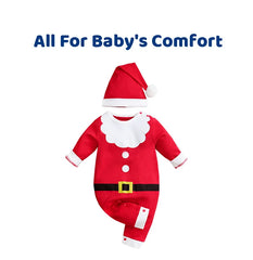 Red Santa Print Bodysuit