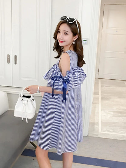 Korean Patchwork Maternity Dress
