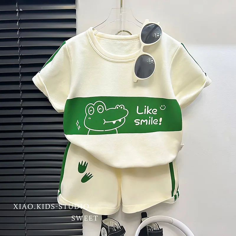 Kids Striped T-Shirt Shorts
