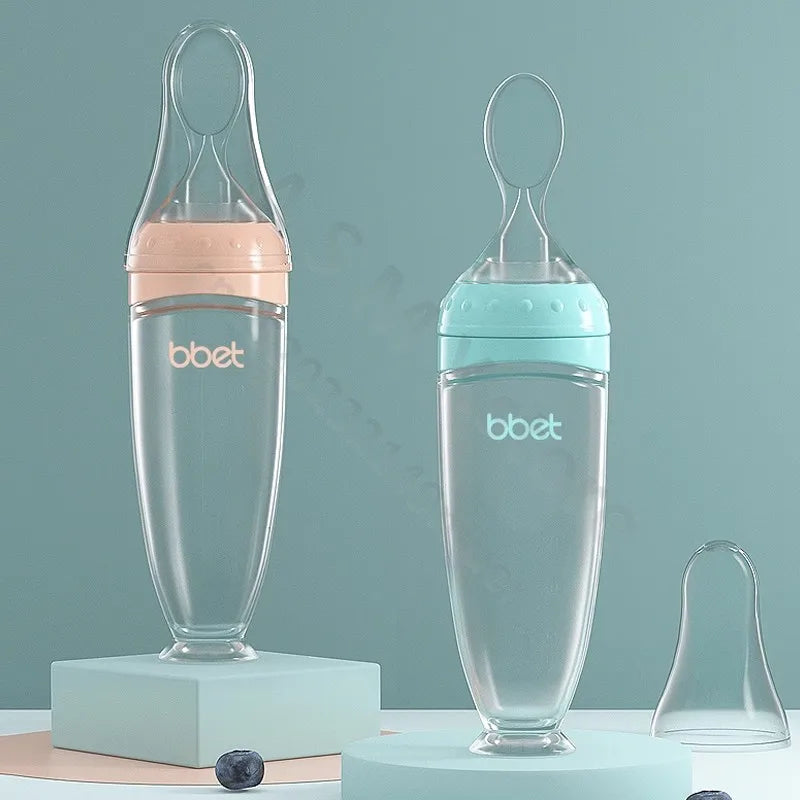 Baby Squeeze Feeding Bottle for Cereal and Puree