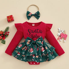 Long Sleeve Santa Romper