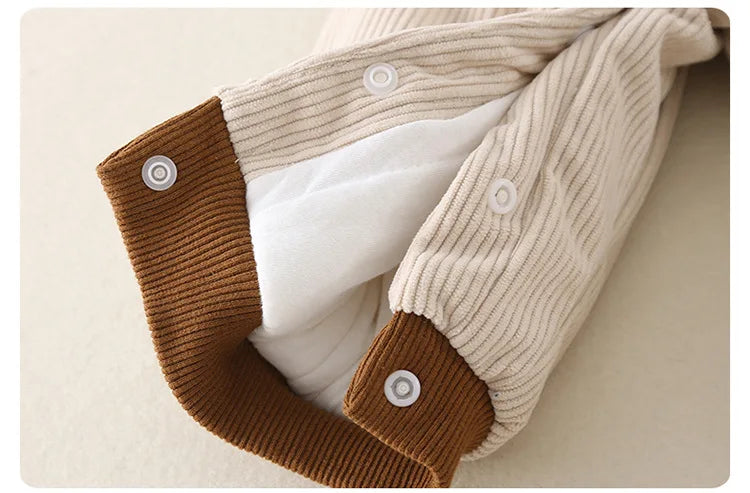 Cozy Winter Baby Romper Set