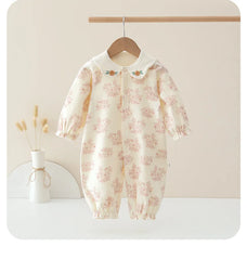 Spring Velvet Printed Baby Suit