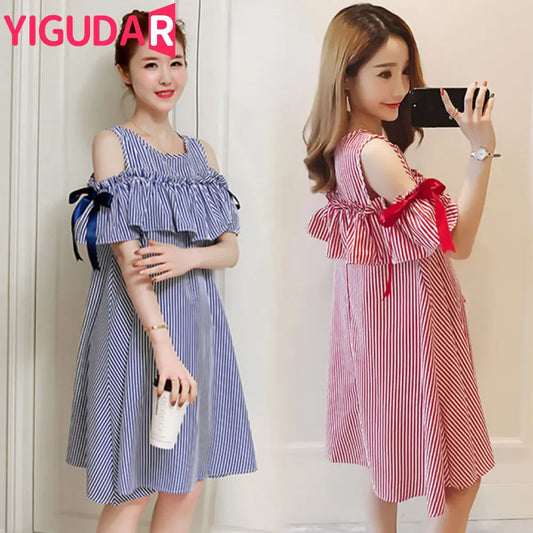 Korean Patchwork Maternity Dress