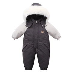 Wool Lined Infant Down Romper