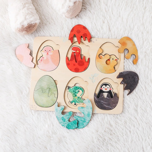 Wooden Animal Puzzles Baby Toys