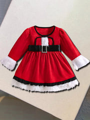 Velvet Christmas Girl Dress