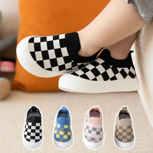 Toddler Plaid Slip-On Sneakers | Insole Sizes 12.5–15.5 cm