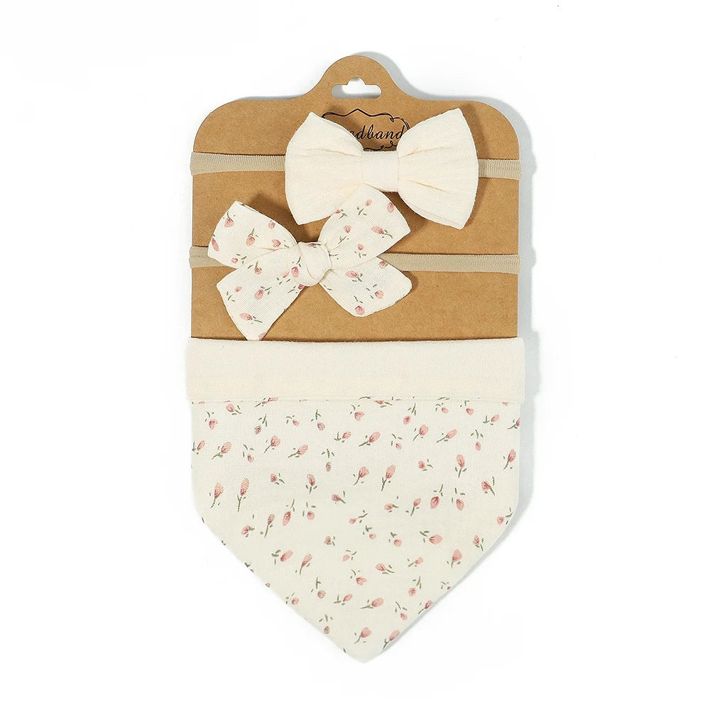 3Pcs BabyBibs with Bow
