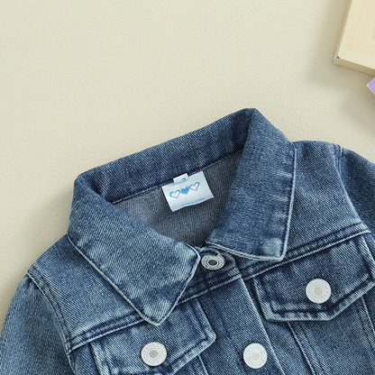 Casual Embroidery  Kids Coat