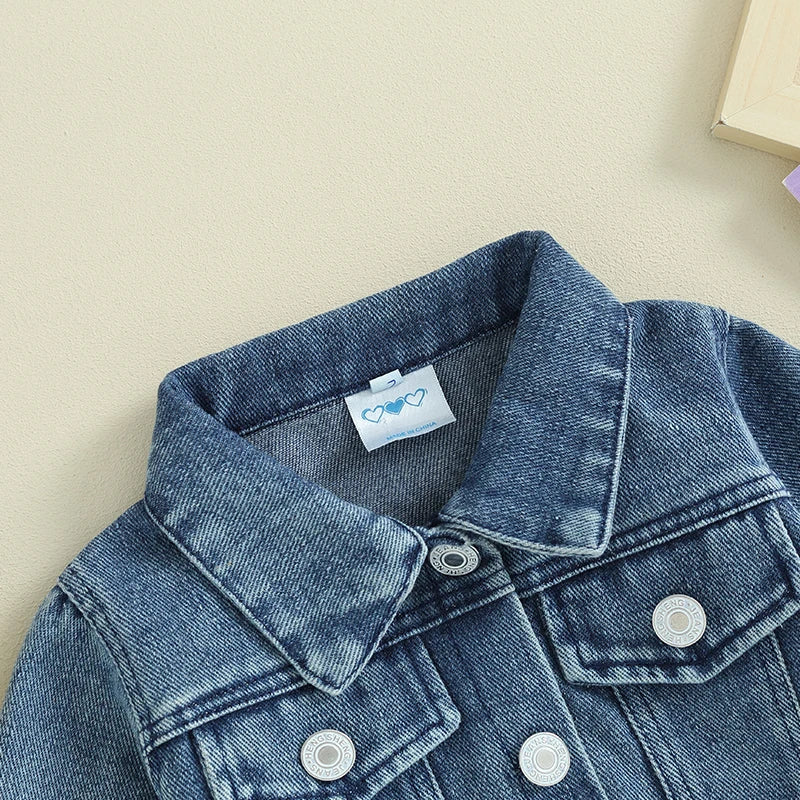 Casual Embroidered Kids Coat