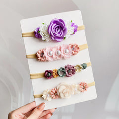 Baby Flower Headbands, Soft Floral Hair Band Set