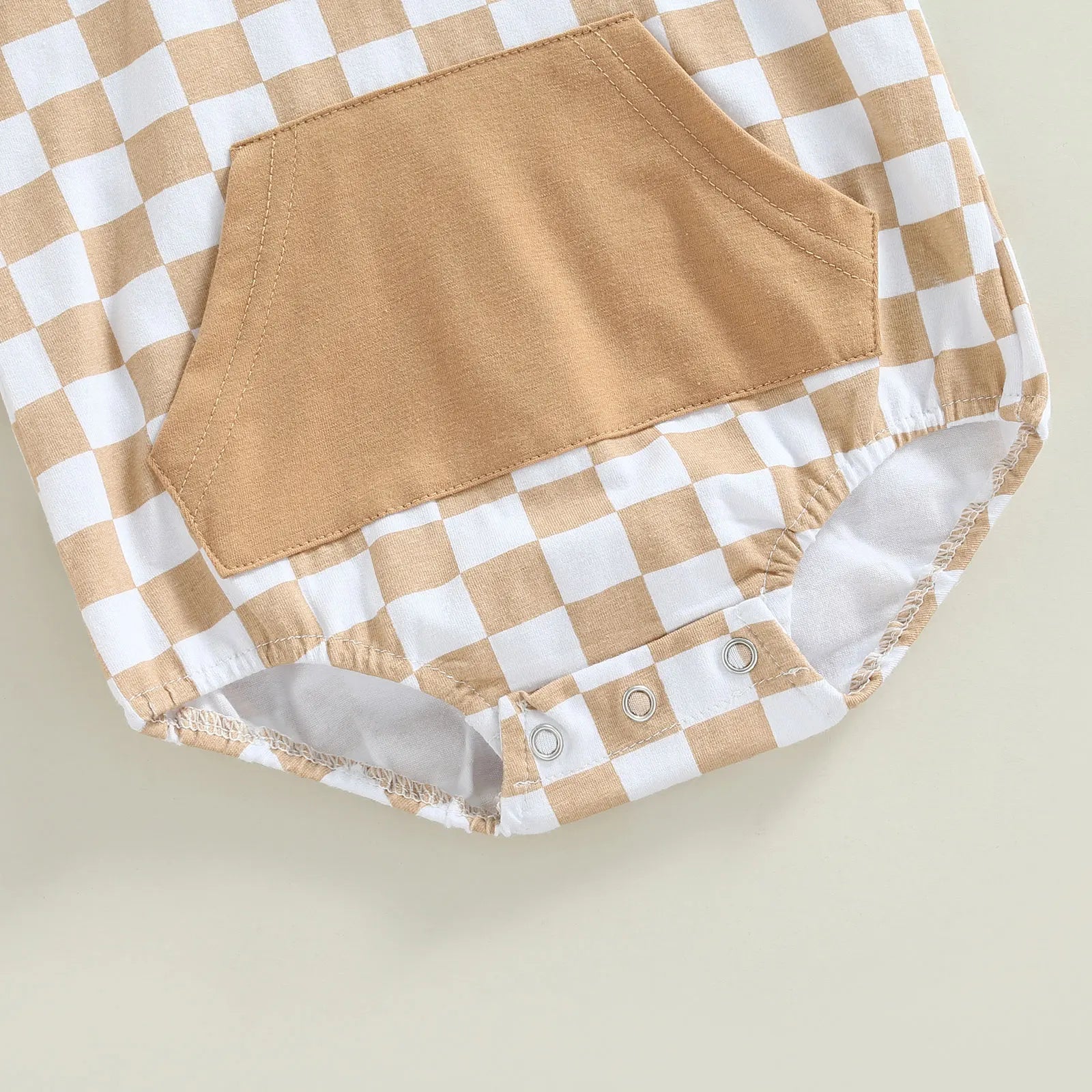 Checkerboard Print Baby Outfit
