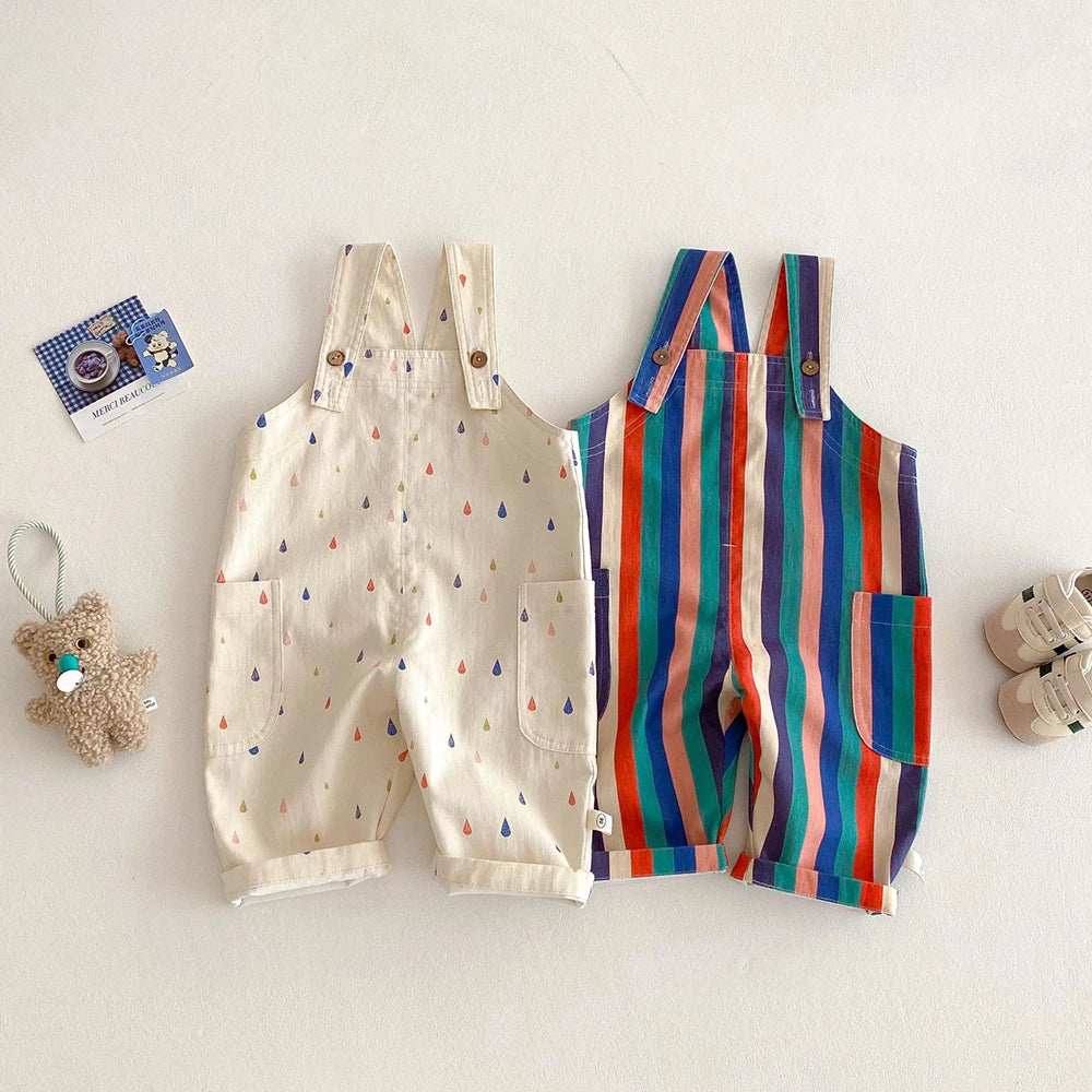 Kids' Spring Jumpsuit, Unisex Casual Romper