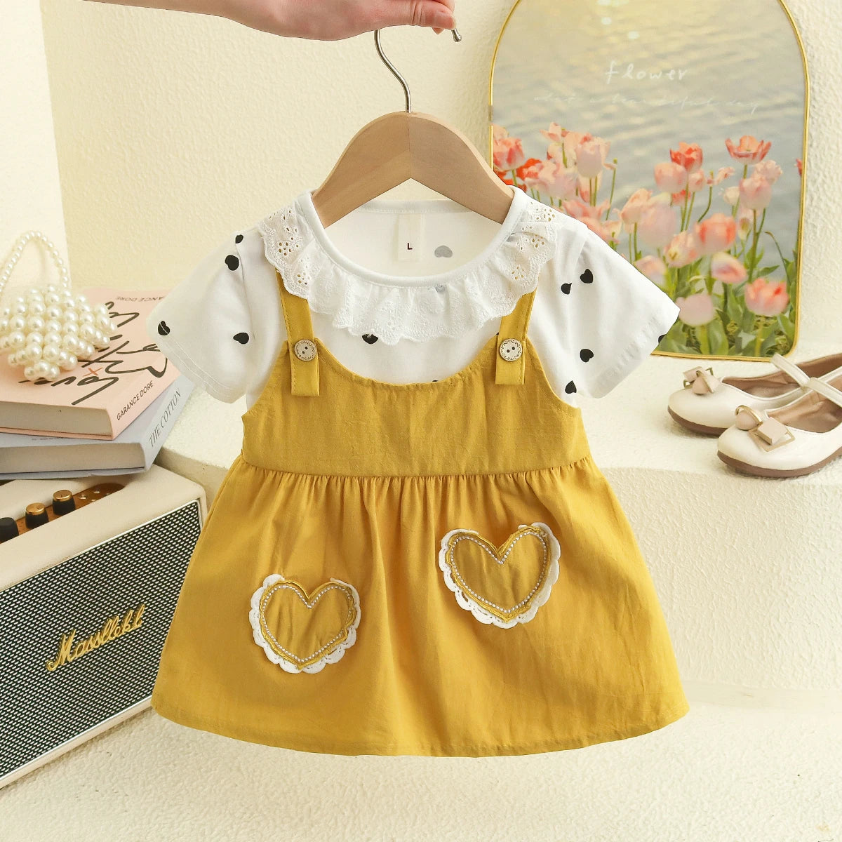 Heart Print Summer Girl Dress