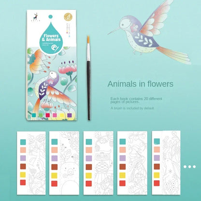 Portable Children Watercolor Painting Book - PAMU8