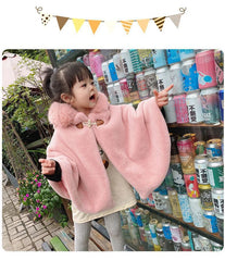 Princess Hooded Faux Fur Winter Cape