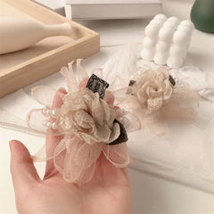 Flower Pearl Hair Ties