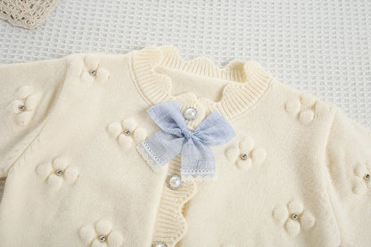 Cute Flower Bow Girls Outfit