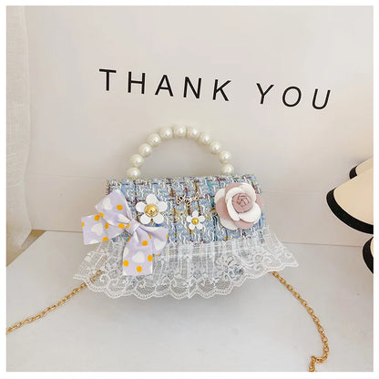 Flower Plaid Handbag